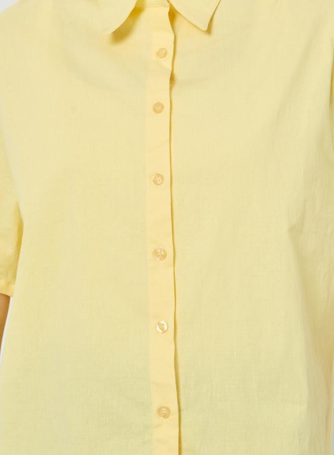 Styli Women Solid Oversized Short Sleeve Shirt - Image 3